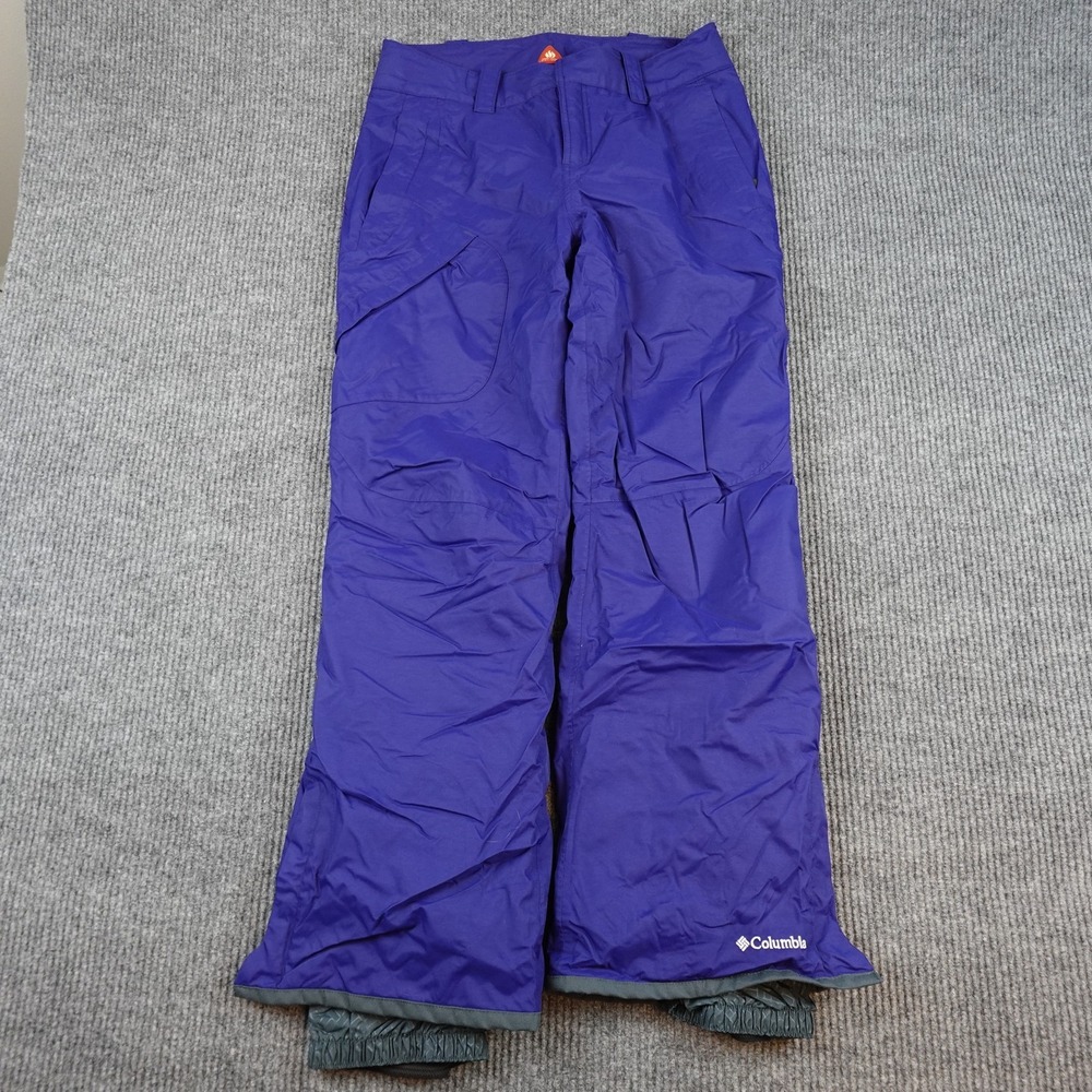 Columbia Snow Pants Womens Large Purple Omni-Heat Omni-Tech Ski Snowboard Winter